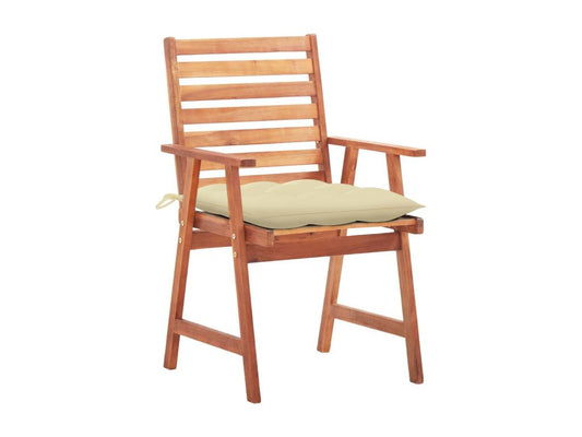 Chaises à dîner d'extérieur 3 pièces avec coussins Maisonpuretop massif 82459OZVR