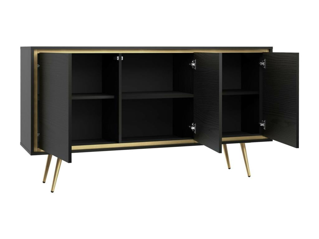 Buffet Maisonpuretop 190 Doré - Graphite 80x150x40cm Stratifié 72856SJEJ