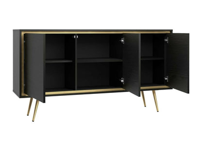 Buffet Maisonpuretop 190 Doré - Graphite 80x150x40cm Stratifié 72856SJEJ