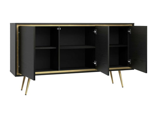 Buffet Maisonpuretop 190 Doré - Graphite 80x150x40cm Stratifié 72856SJEJ