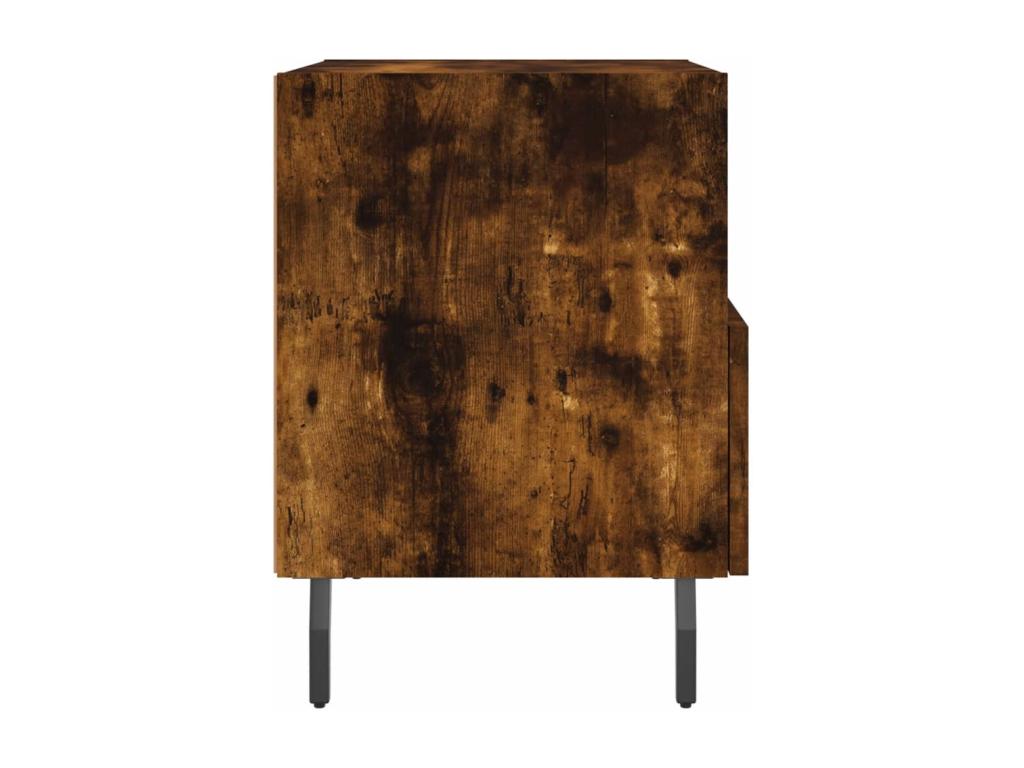 Tables de chevet 2pièces chêne fumé 40x35x47.5cm bois d'ingénierie 47973NJTD