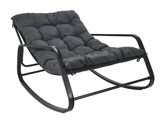 Artvivrestore - Fauteuil à Bascule Anthracite avec Coussin Capitonné 26775KTRD