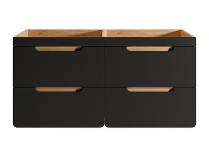 Meuble sous vasque suspendu coloris naturel et anthracite - 120 cm - Maisonpuretop 25774KNGA