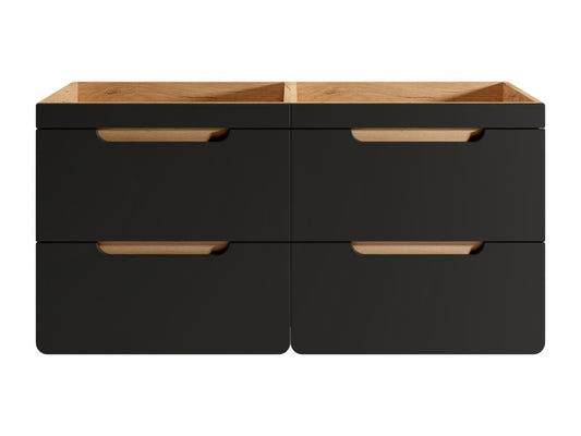 Meuble sous vasque suspendu coloris naturel et anthracite - 120 cm - Maisonpuretop 25774KNGA