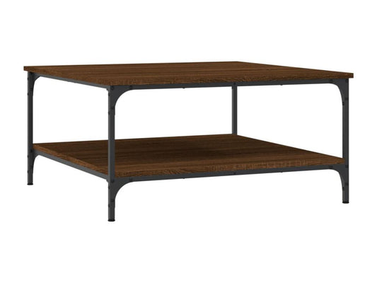 Table basse chêne marron 80x80x40 cm bois d'ingénierie 59709OEXT