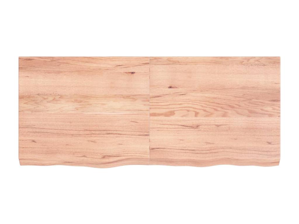 Etagère murale marron clair bois chêne massif traité 07186HRXC