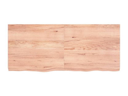 Etagère murale marron clair bois chêne massif traité 07186HRXC