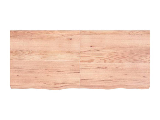 Etagère murale marron clair bois chêne massif traité 07186HRXC