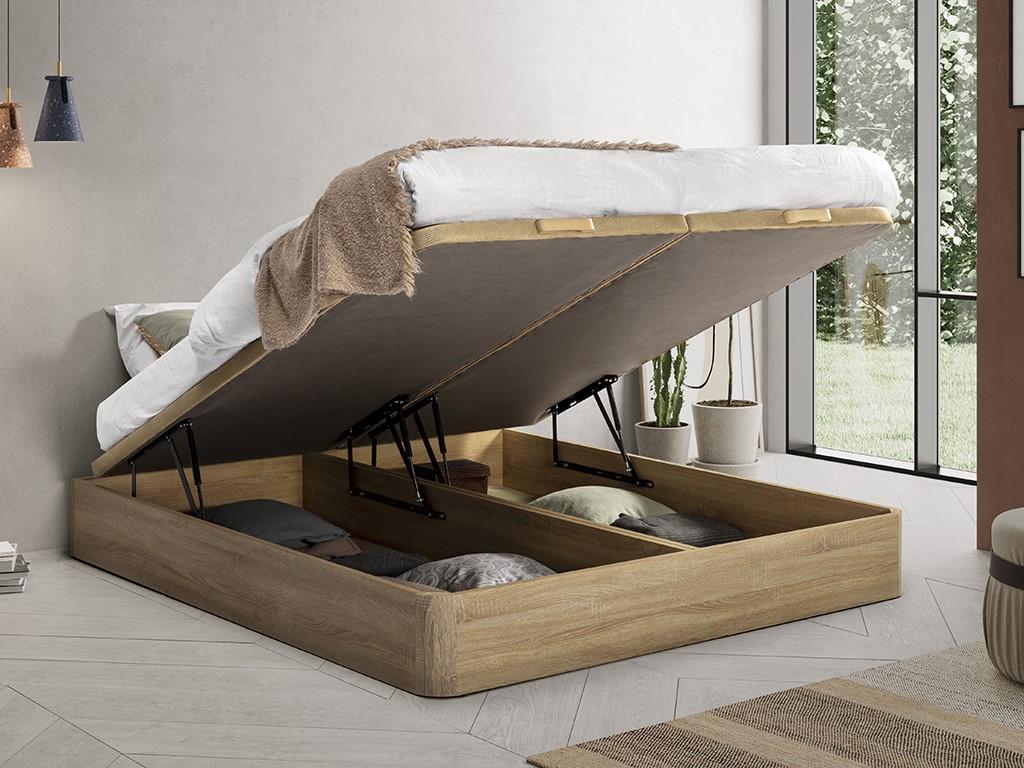 Sommier coffre 180x200 cm - Naturel clair - Maisonpuretop 18114XVTH