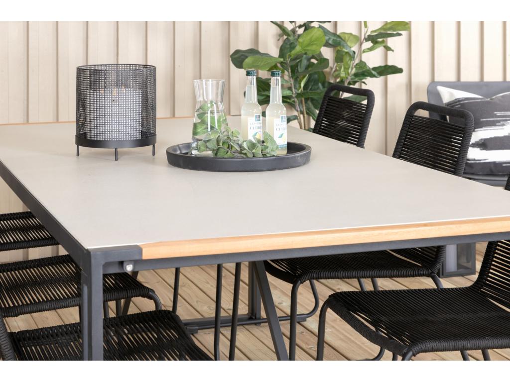 Artvivrestore Table de salle à manger noir et blanc. 51534WRSX