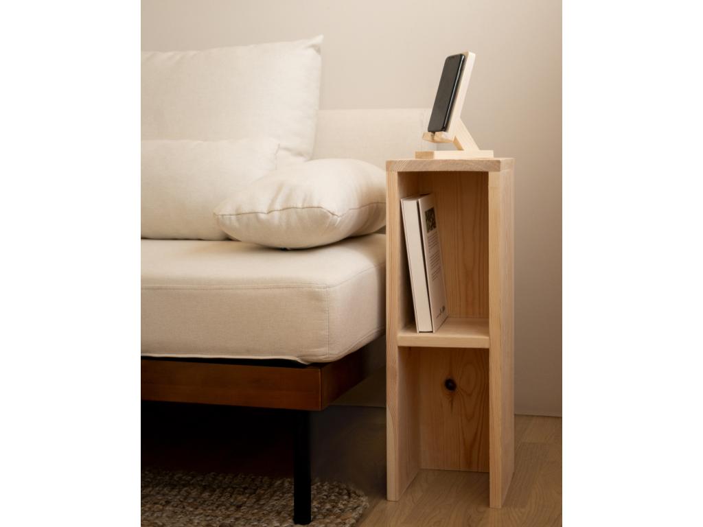 Ensemble 2 tables de chevet en bois de sapin naturel 20x60cm - Artvivrestore 47011BCBD