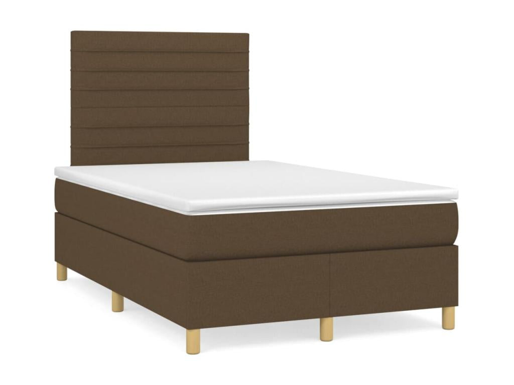 Lit à sommier tapissier avec matelas Marron foncé 120x200 cm 10278SSUV