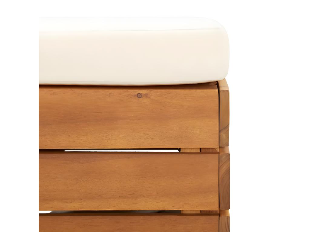 Repose-pied sectionnel 1 pc avec coussin Bois d'Maisonpuretop solide 41168ZHQW