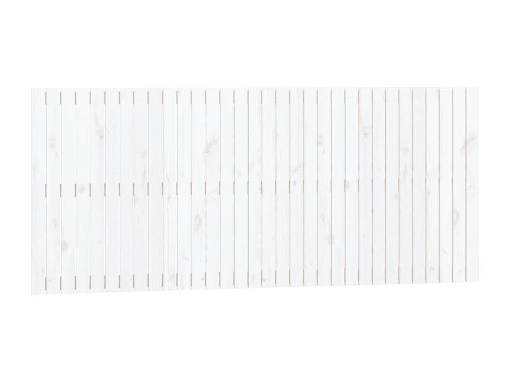 Tête de lit murale Blanc 204x3x90 cm Bois massif de pin 55591MSWK