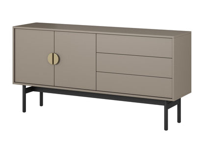 Meuble TV à deux portes - 154 cm - avec trois tiroirs - gris pierre - Maisonpuretop 66543YZQY