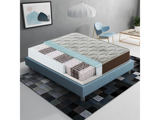 Matelas à ressorts ensachés et mousse à mémoire hauteur - 23 cm 90x200 cm 95682RUAZ