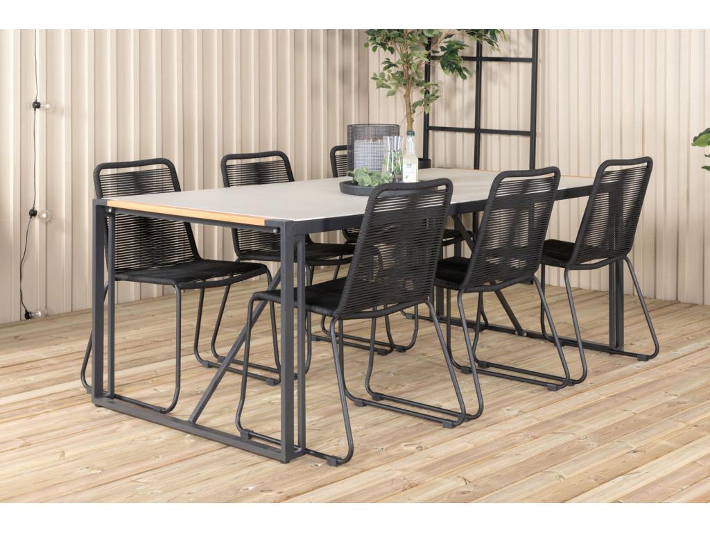 Artvivrestore Table de salle à manger noir et blanc. 51534WRSX