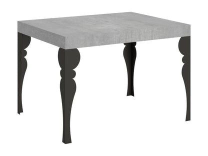 Table extensible 70x110/194 cm Paxon Gris Béton cadre Anthracite 73139LCFN