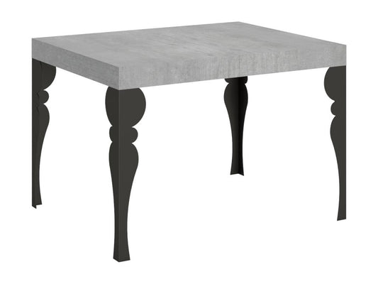 Table extensible 70x110/194 cm Paxon Gris Béton cadre Anthracite 73139LCFN