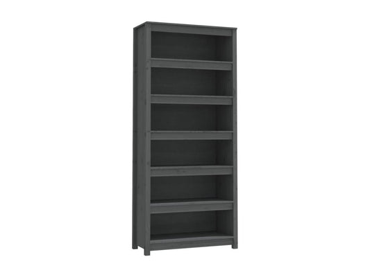 Bibliothèque Gris 80x35x183 cm Bois de pin massif 78677CNHB