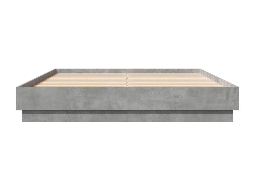 Cadre de lit gris béton 150x200 bois d'ingénierie 87232NXIB