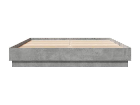 Cadre de lit gris béton 150x200 bois d'ingénierie 87232NXIB
