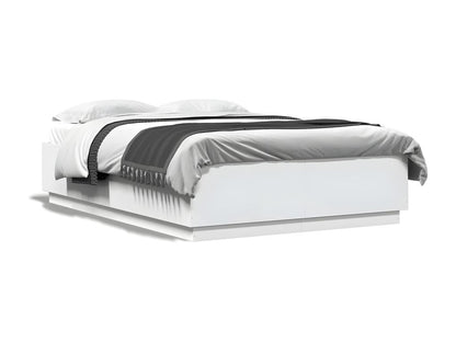 Cadre de lit avec LED sans matelas blanc 140x200 cm 88980UFKS