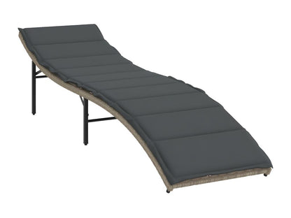 Chaises longues lot de 2 avec table gris clair résine tressée 02462DBOT