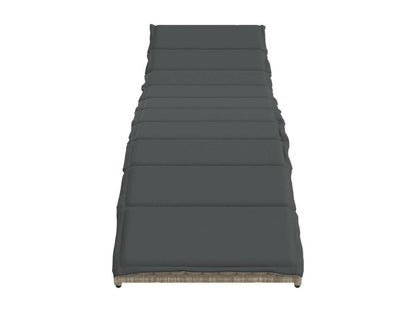 Chaises longues lot de 2 avec table gris clair résine tressée 02462DBOT