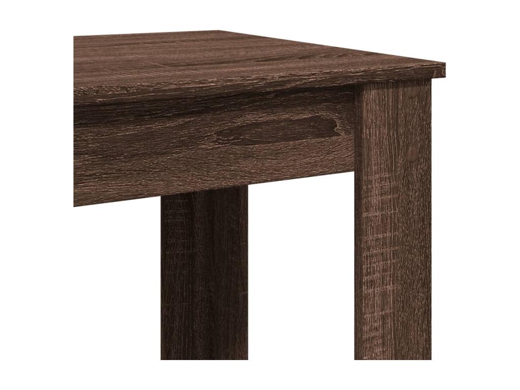 Table de bar chêne marron 102x50x103.5 cm bois d'ingénierie 63606GKOB