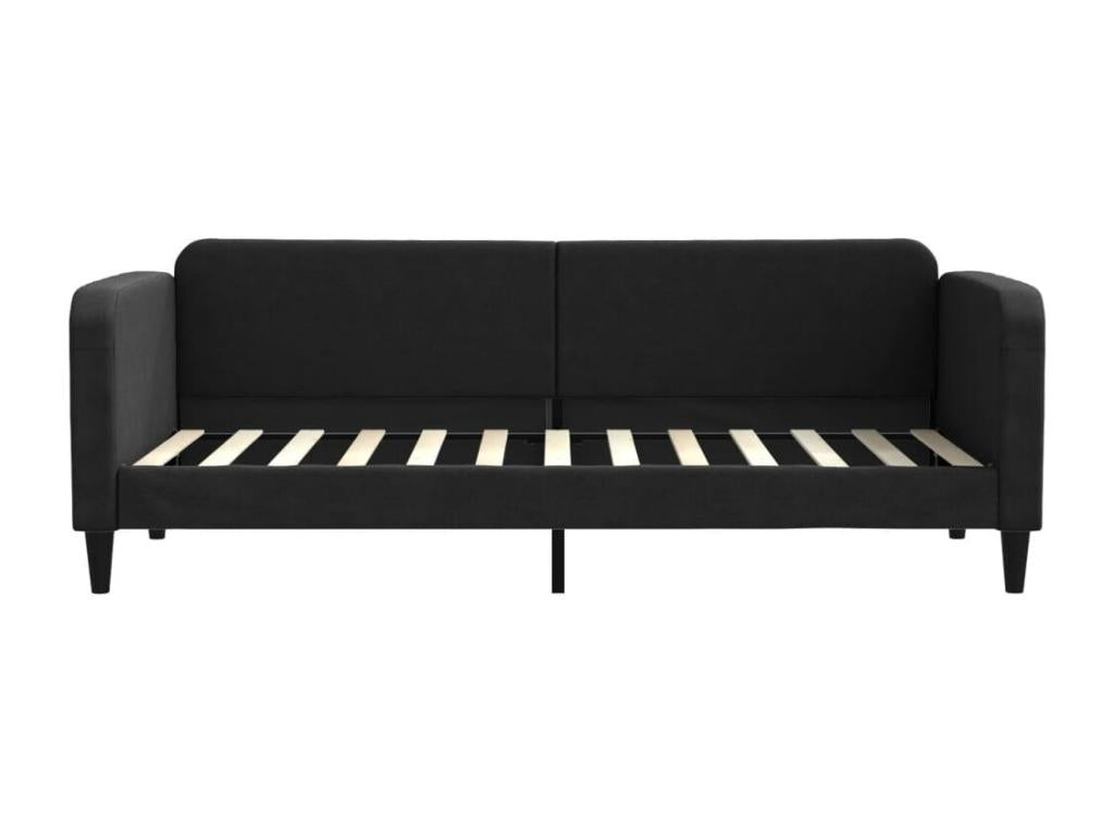Lit de jour avec matelas noir 80x200 tissu 34111MFRB