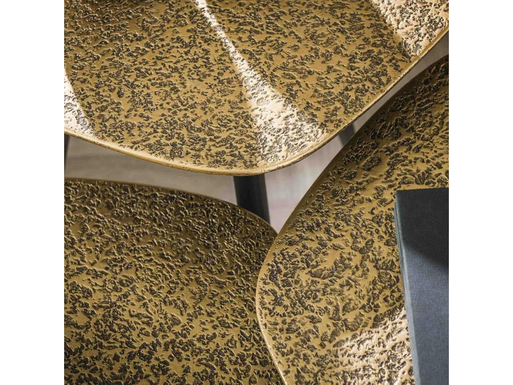 Table basse organique finition bronze ancien lot de 3 Artvivrestore 26292DQYB