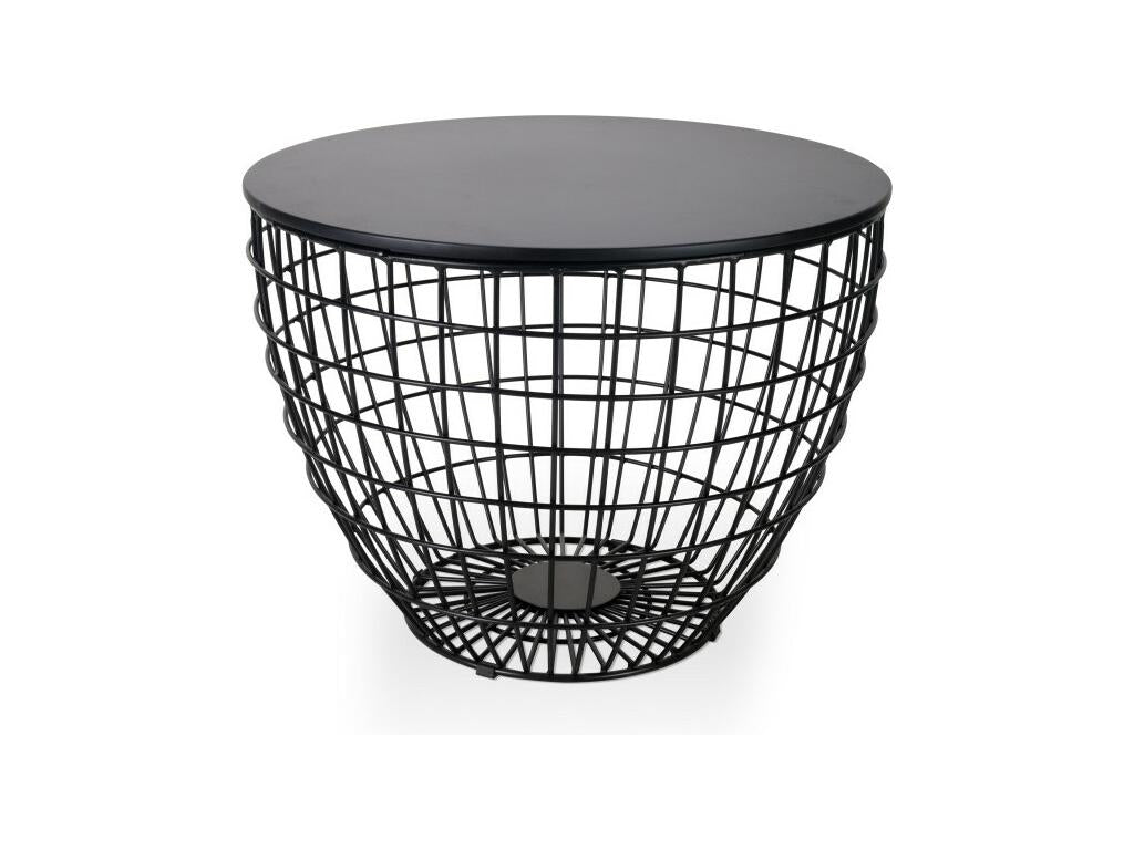 Table basse Maisonpuretop en métal noir 60cm 85443XQAU