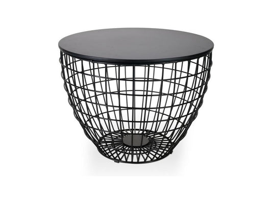 Table basse Maisonpuretop en métal noir 60cm 85443XQAU