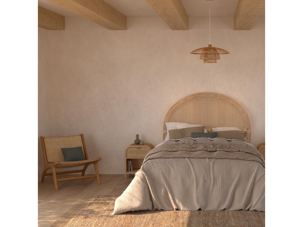 Fauteuil en teck et tressage cannage en rotin - Maisonpuretop 14905ULKJ