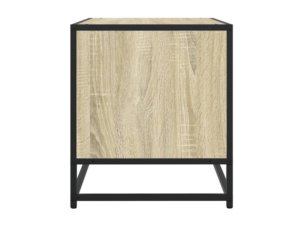 Meuble TV chêne Artvivrestore 120.5x40x46cm bois d'ingénierie et métal 62811ZBLB