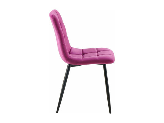 chaise salle à manger - Velours / Métal noir mat - Violet - Maisonpuretop 15292YPZT