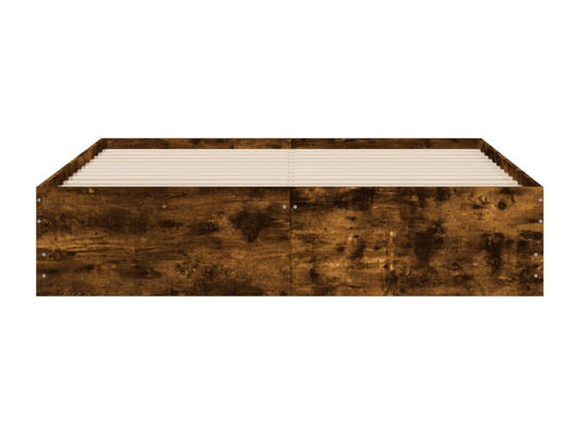 Cadre de lit avec tiroirs sans matelas chêne fumé 150x200 cm 13053APHJ
