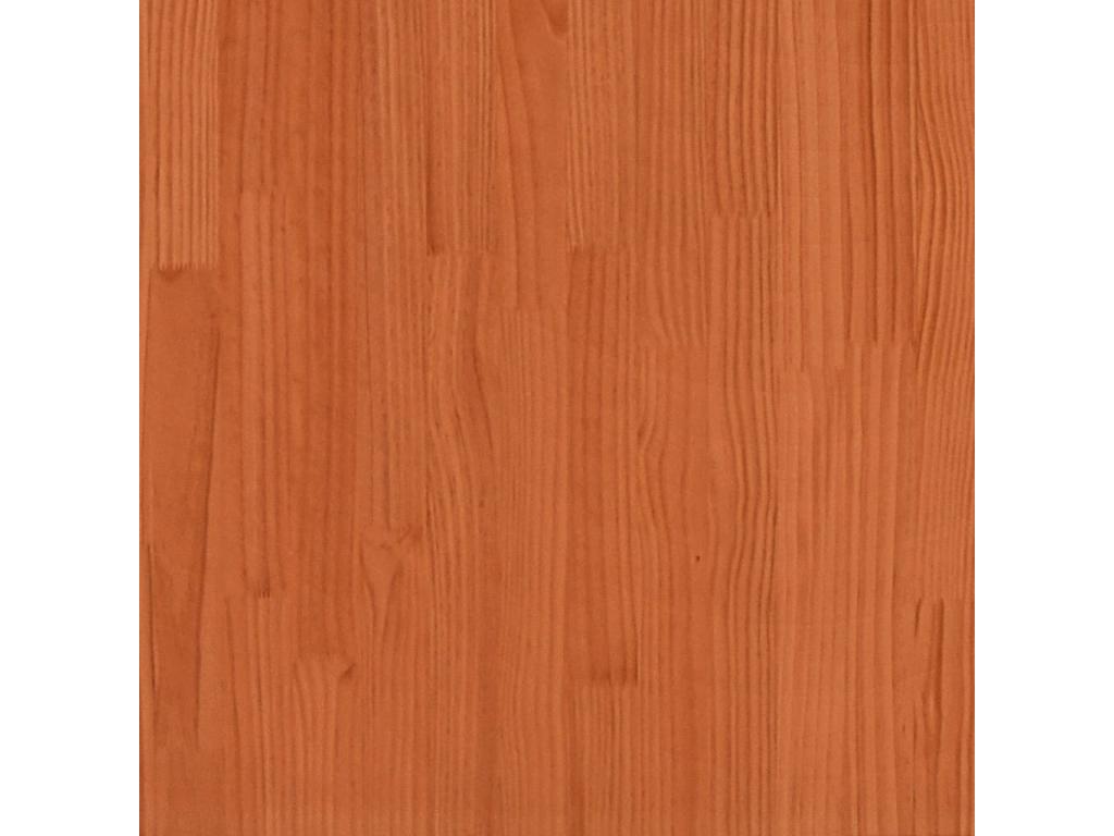 Cadre de lit marron 120x190 bois de pin massif 27371BDUG