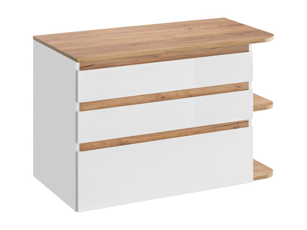 Armoire Sous Lavabos Maisonpuretop CUW94 3D 94x50x64 Blanc 54554USNV