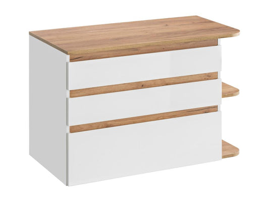 Armoire Sous Lavabos Maisonpuretop CUW94 3D 94x50x64 Blanc 54554USNV