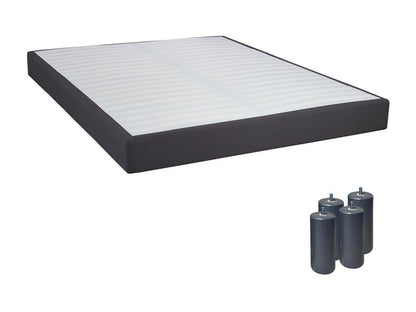 Maisonpuretop - Sommier Tapissier Démontable 2x20 Maisonpuretop 160x200cm Anthracite Pieds Anthracites 15cm 17137BJLZ