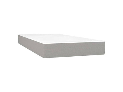 Sommier à Maisonpuretop de lit et matelas Gris clair 90x190 Tissu 06943AYZH