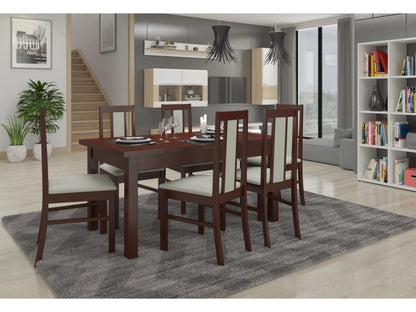 Chaise bois Noyer foncé et tissu Artvivrestore-Tissu 27118 78996COWC