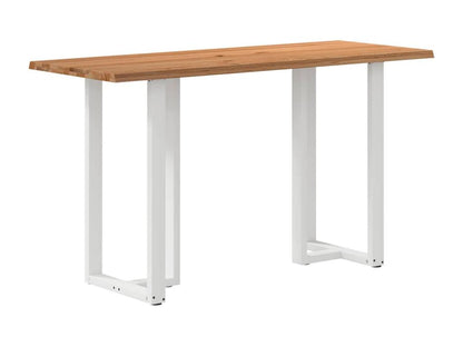 Table de bar marron clair bois de chêne massif rectangulaire 80131HKKI