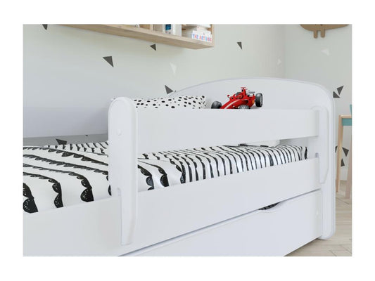 Lit enfant princesse rose debout et cheval avec sommiers et barrière de sécurité amovible Maisonpuretop-Matelas mousse-70x140 86459NHYM