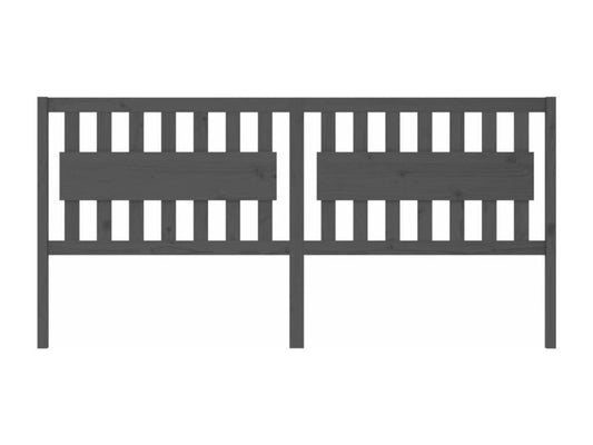 Tête de lit Gris 205,5x4x100 cm Bois massif de pin 24004ZGZE