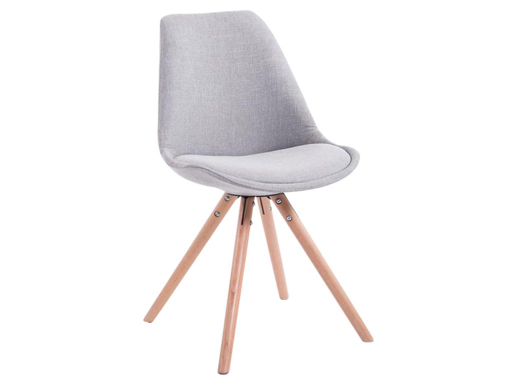 chaise salle à manger - Tissu / Bois - Gris - Artvivrestore 24952CZNN