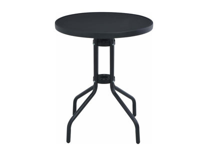 Table de jardin Noir 60 cm Acier et verre 78316VBTH
