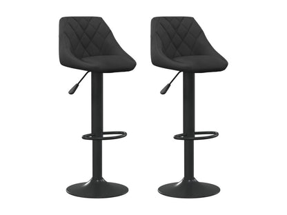 Tabourets de bar 2 pcs Noir Velours 10 52627VEJL